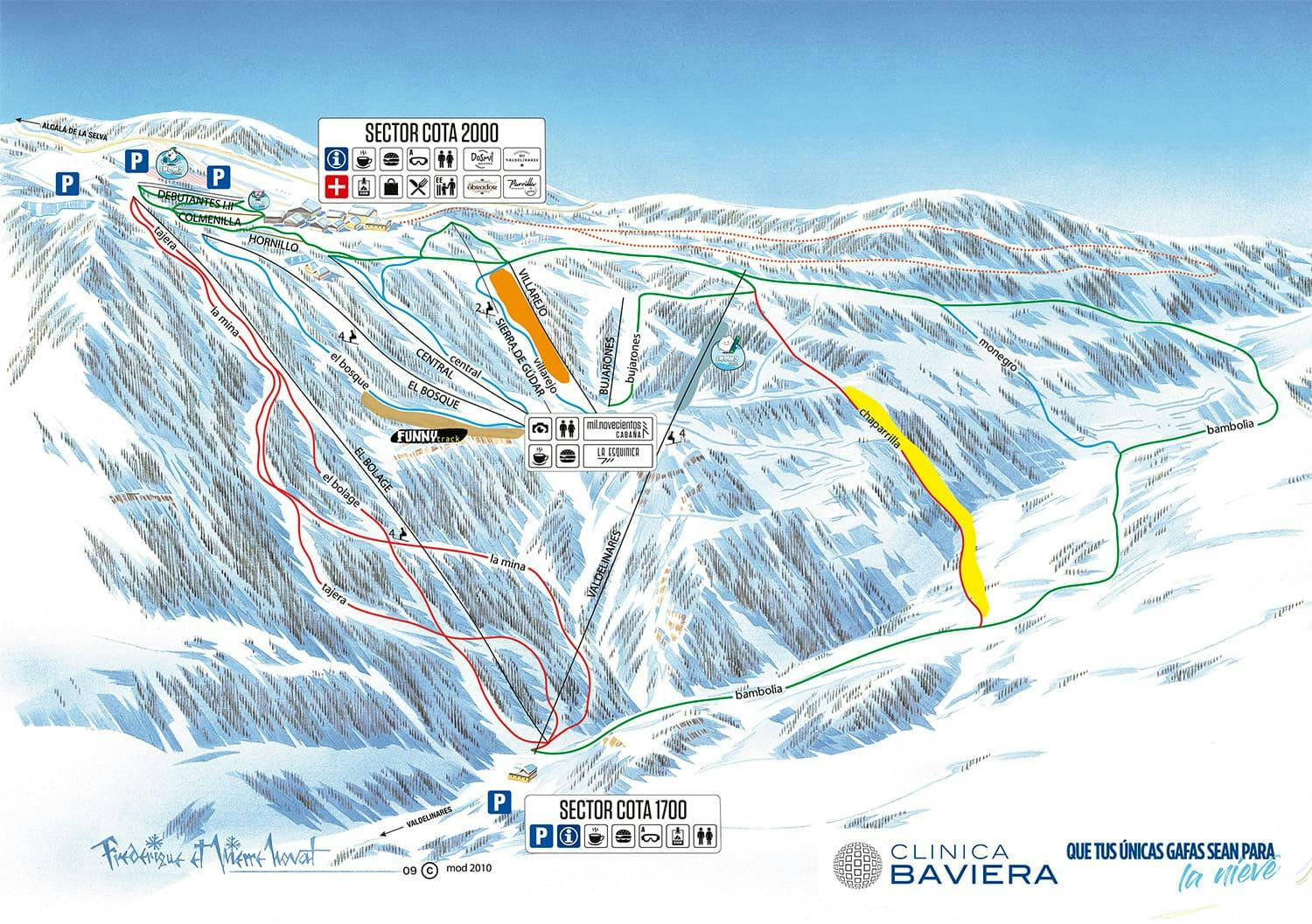 Copitos de Nieve - Estaciones de esquí, ski, snowboard - Mapa de la estación Valdelinares