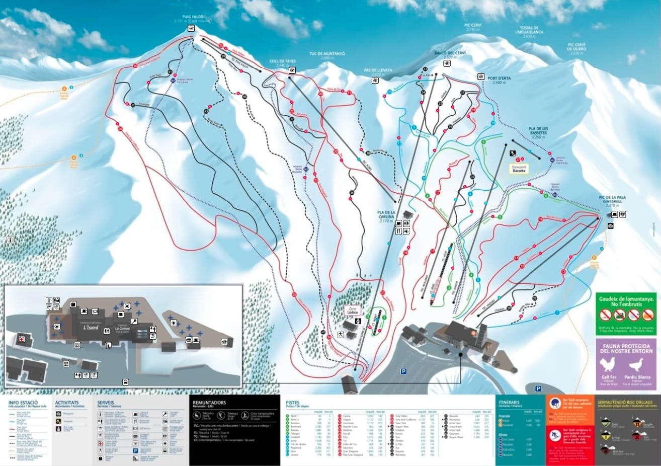 Copitos de Nieve - Estaciones de esquí, ski, snowboard - Mapa de la estación Boi Taüll