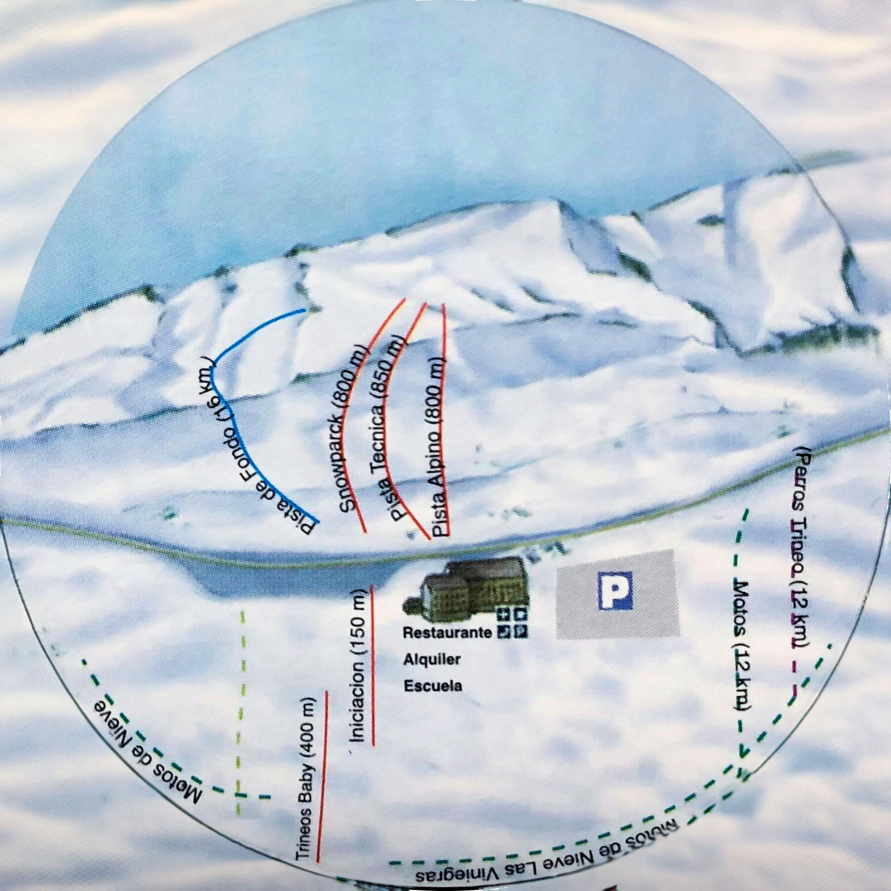 Copitos de Nieve - Estaciones de esquí, ski, snowboard - Mapa de la estación Punto de Nieve Santa Inés